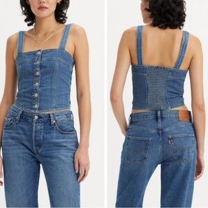 NWT Levi’s Drea Cropped Denim Top